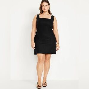 NWT Old Navy Square Neck Linen Blend Mini Dress Size 4X Sleeveless